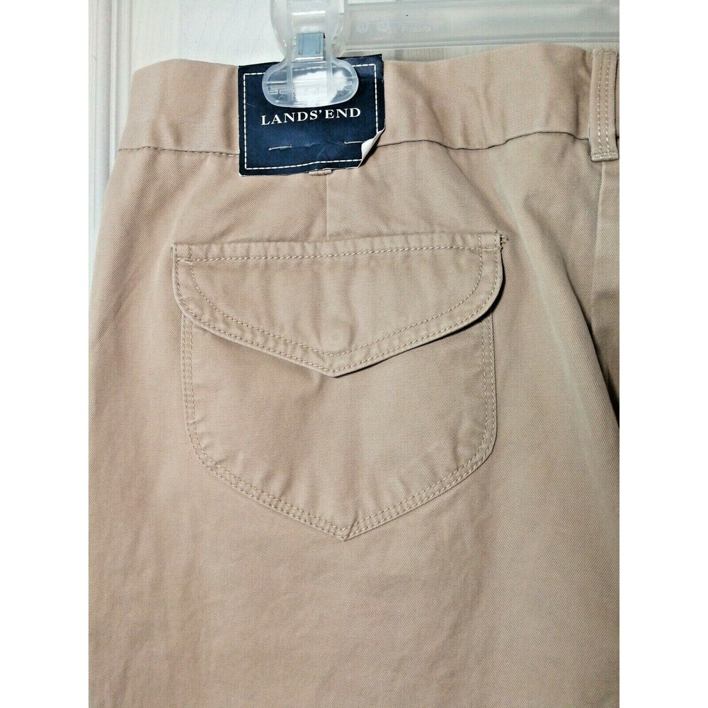 Lands' End Light Khaki Women Heritage Chino Boot Cut Pants 12 X 31 RSVP $39 - Picture 5 of 12